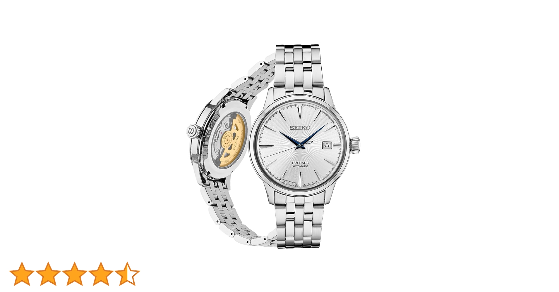 Amazon | セイコーMen 's Presage自動カクテル時間ホワイトダイヤル